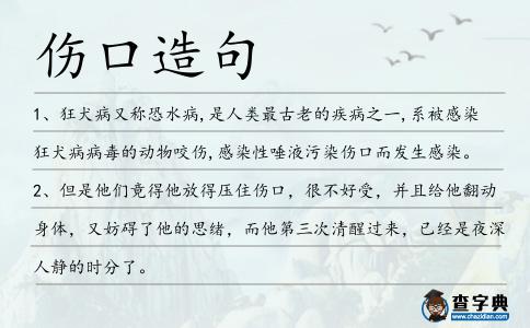 傷口造句