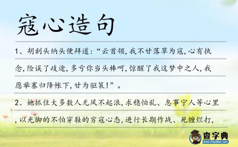 寇心造句