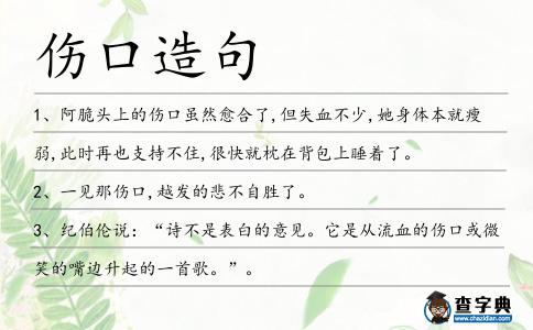 傷口造句
