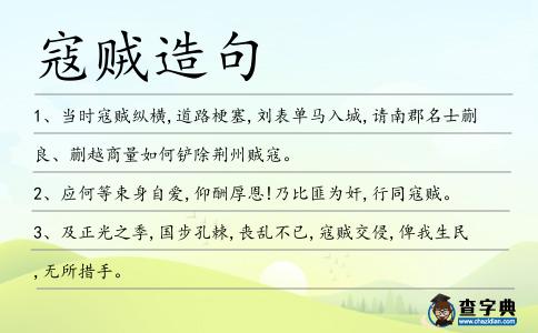 寇賊造句