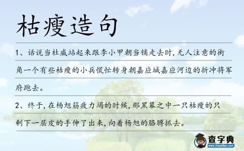 枯瘦造句