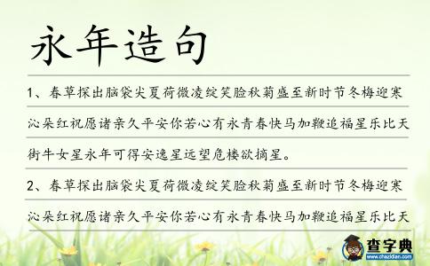 永年造句