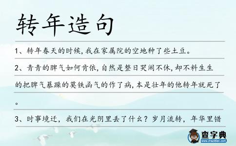 轉(zhuǎn)年造句