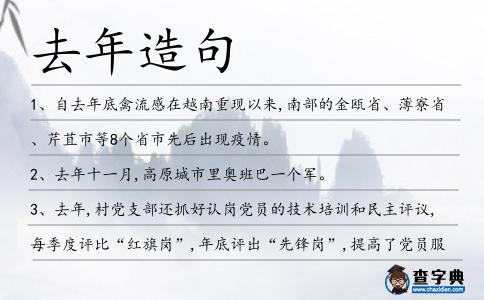 去年造句