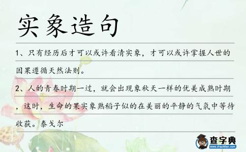 實象造句