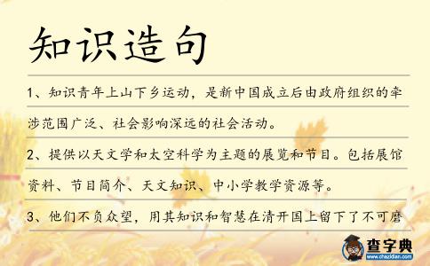 知識造句