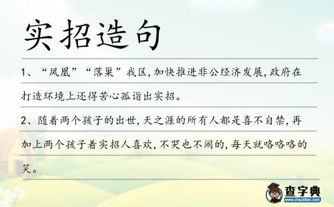 實招造句