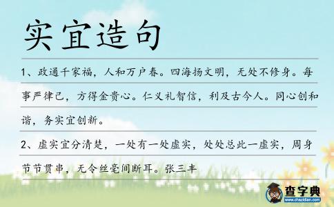 實(shí)宜造句