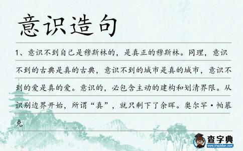 意識(shí)造句