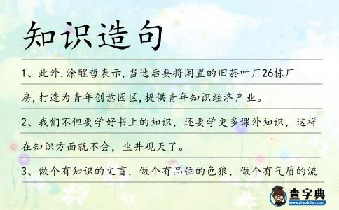 知識(shí)造句