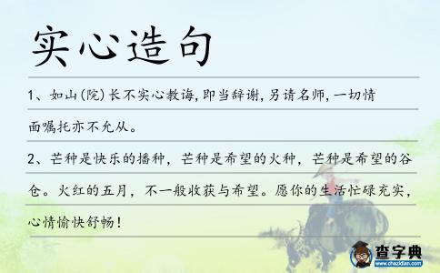 實心造句