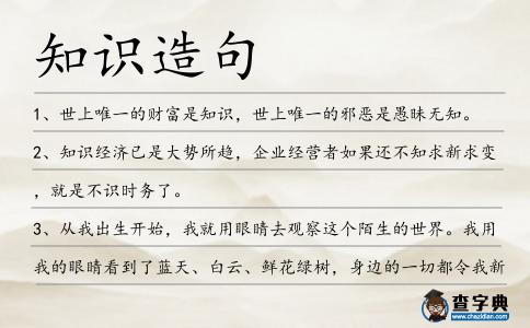 知識造句