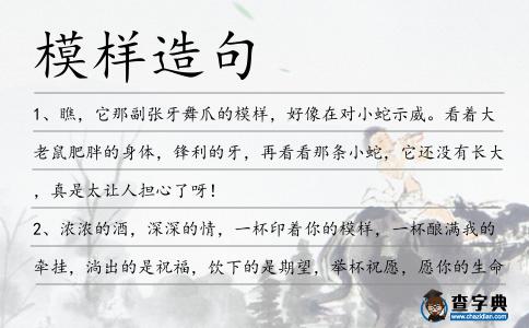 模樣造句