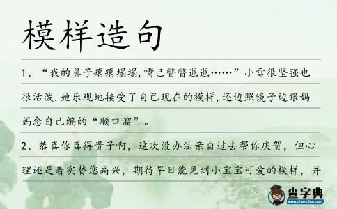模樣造句