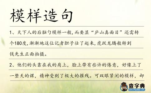 模樣造句