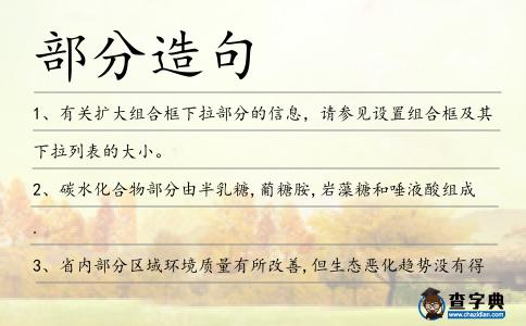 部分造句