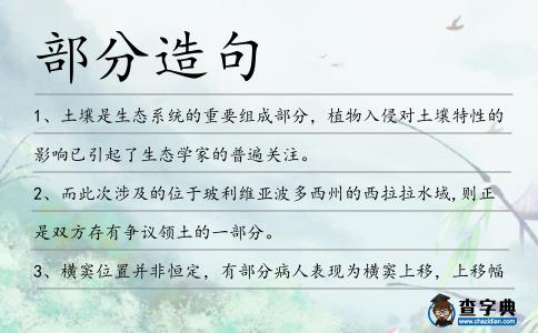 部分造句