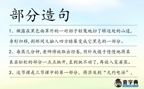 部分造句