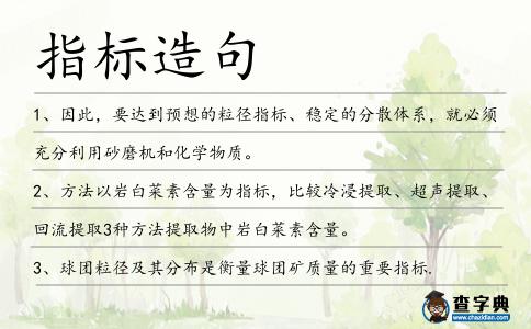 指標造句