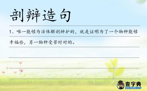 剖辯造句