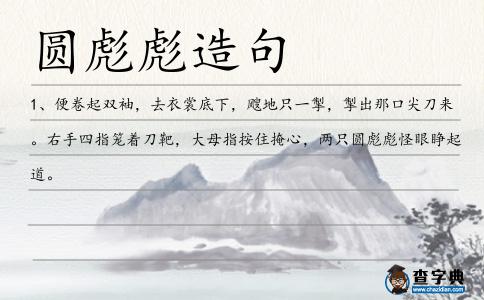 圓彪彪造句