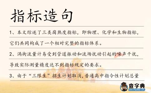 指標造句