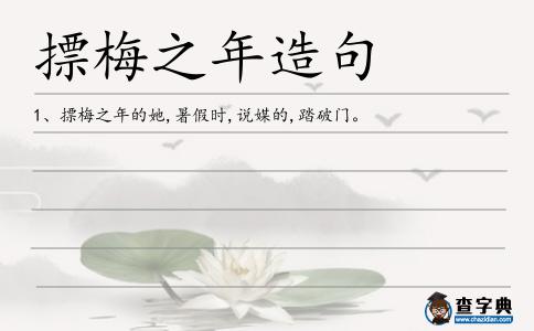 摽梅之年造句
