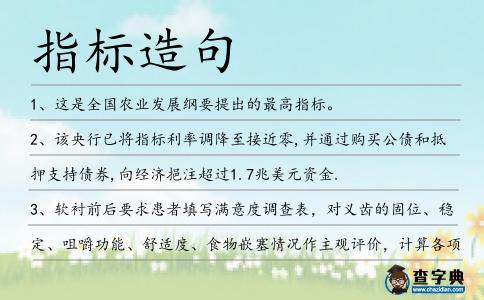 指標造句