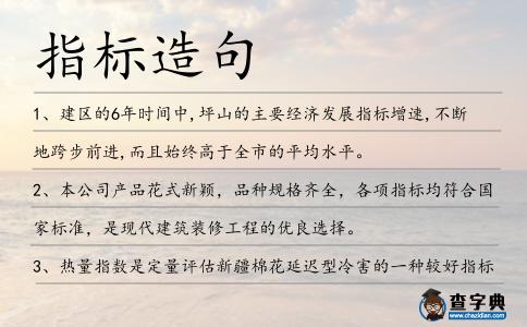指標造句