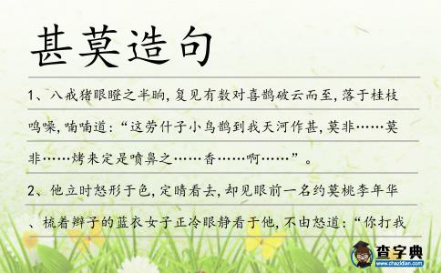 甚莫造句
