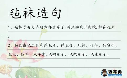氈襪造句