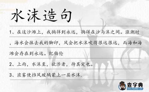 水沫造句