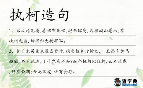 執(zhí)柯造句