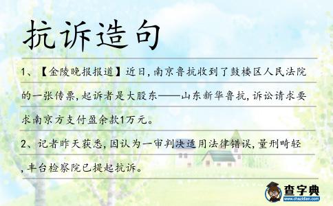 抗訴造句