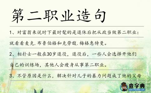 第二職業造句