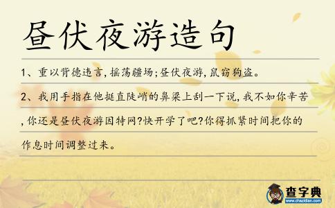 晝伏夜游造句