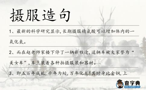 攝服造句