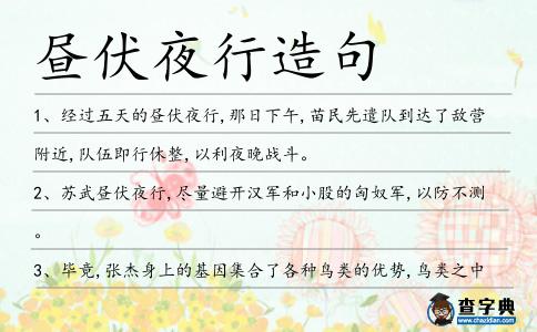 晝伏夜行造句
