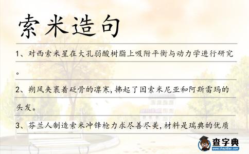 索米造句