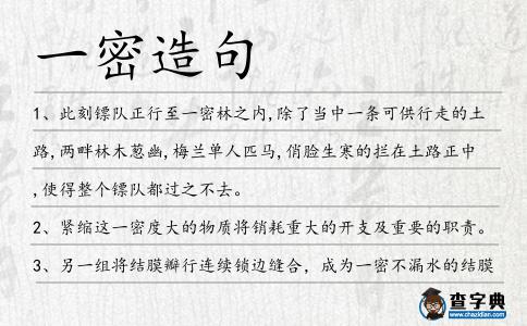 一密造句