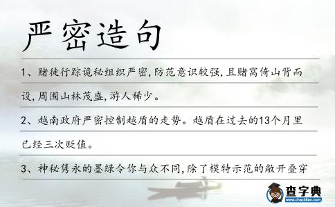 嚴密造句