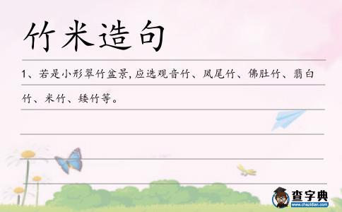 竹米造句
