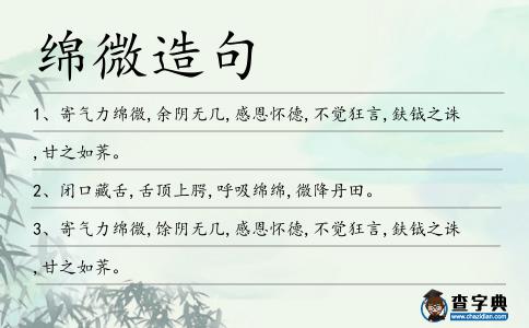 綿微造句