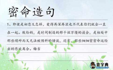 密命造句
