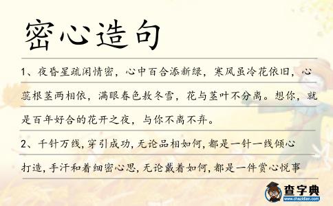 密心造句