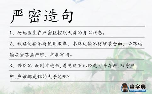 嚴密造句