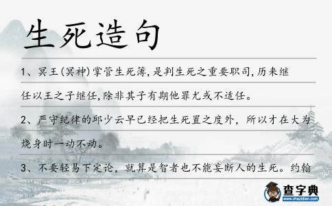 生死造句