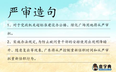 嚴審造句