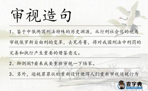 審視造句