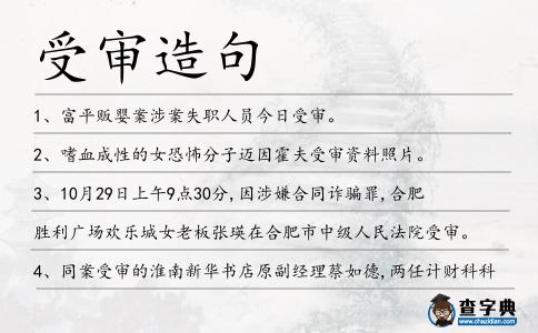 受審造句